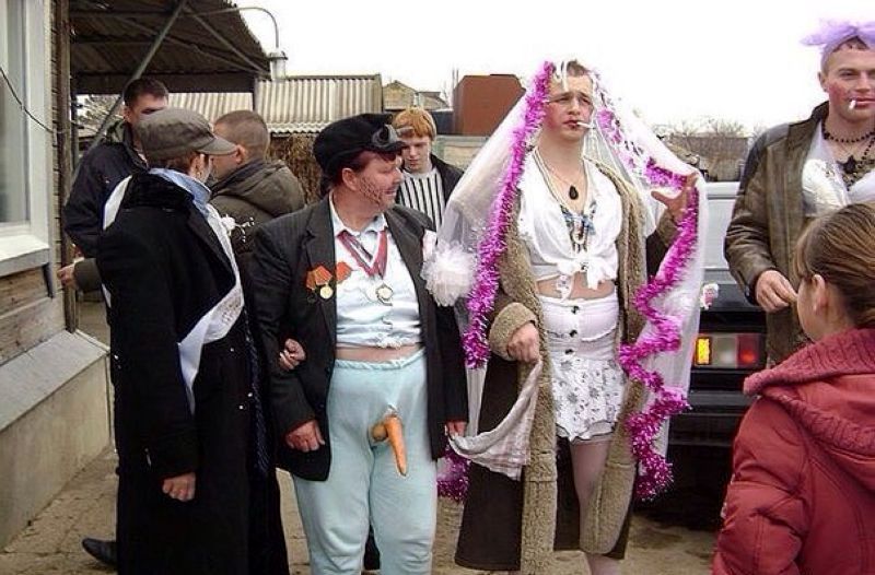 Дикая дичь или 25 свадебных фотографий, после которых вы точно передумаете жениться True Russsian Wedding, русская свадьба, свадебные приколы, суровая русская свадьба