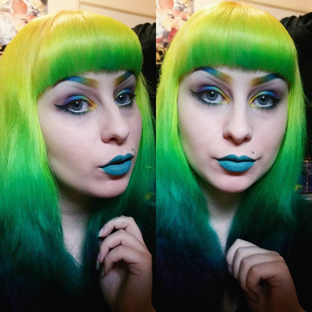 Радужные брови, разноцветные брови, rainbow eyebrows