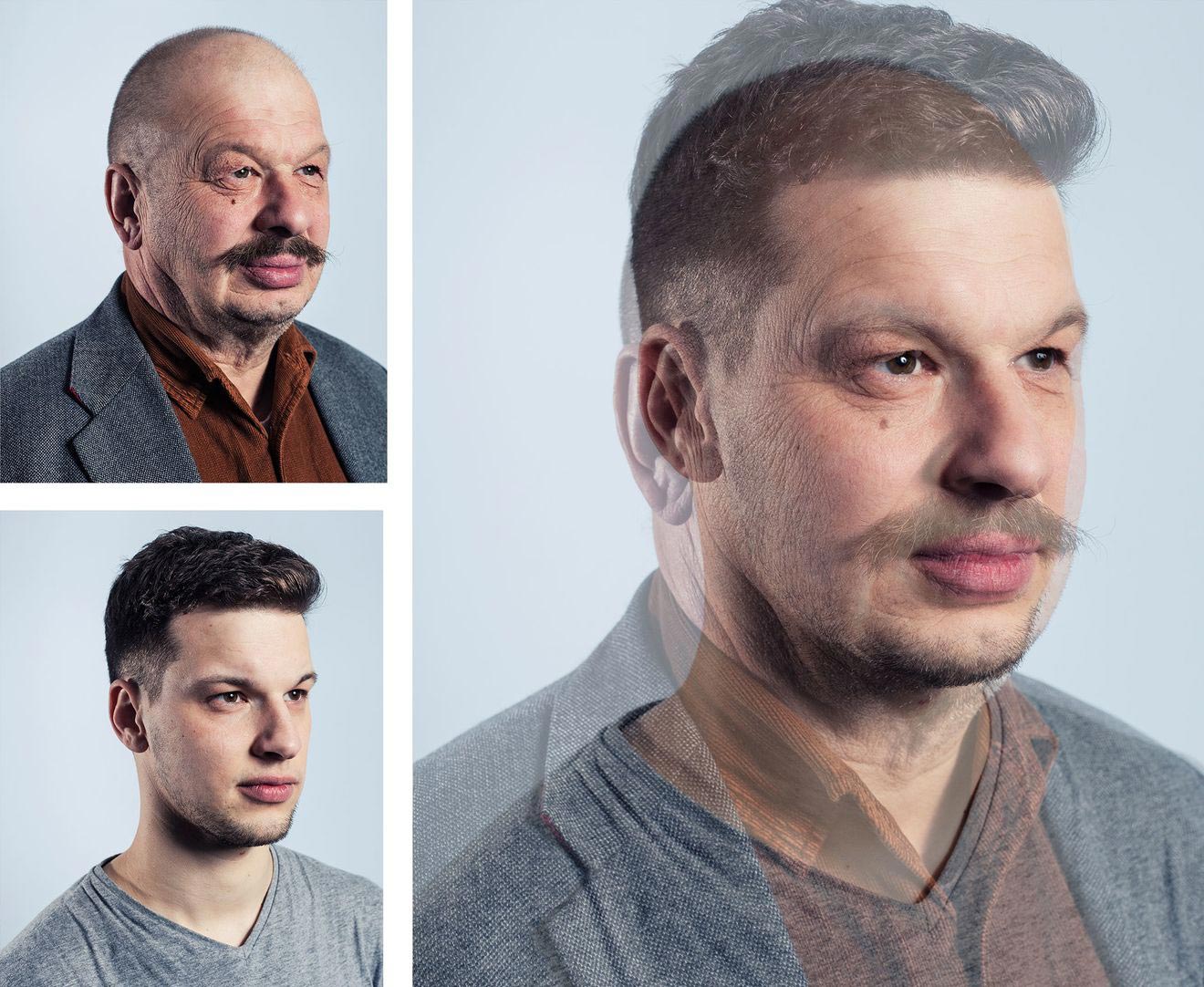 фотограф совместил фотографии отцов и сыновей, Крейг Гибсон, Boys and their fathers