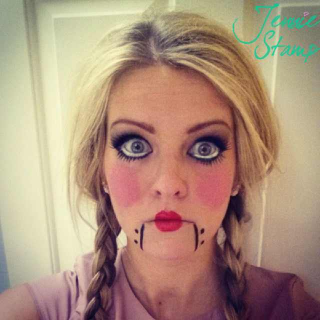 20 крутых макияжей в стиле жуткой деревянной куклы кукольный макияж, макияж в стиле жуткой деревянной куклы, кукла чревовещателя