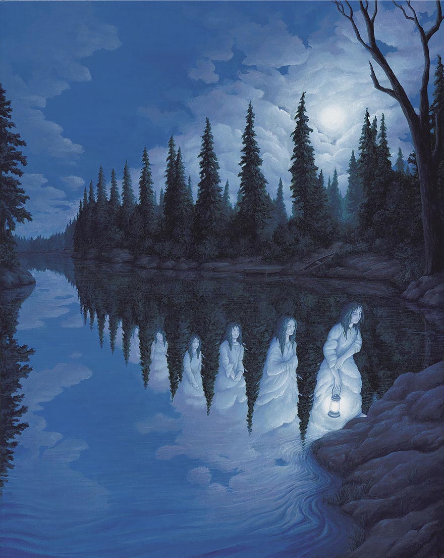 Роб Гонсалвес, Robert Gonsalves, оптические иллюзии картины