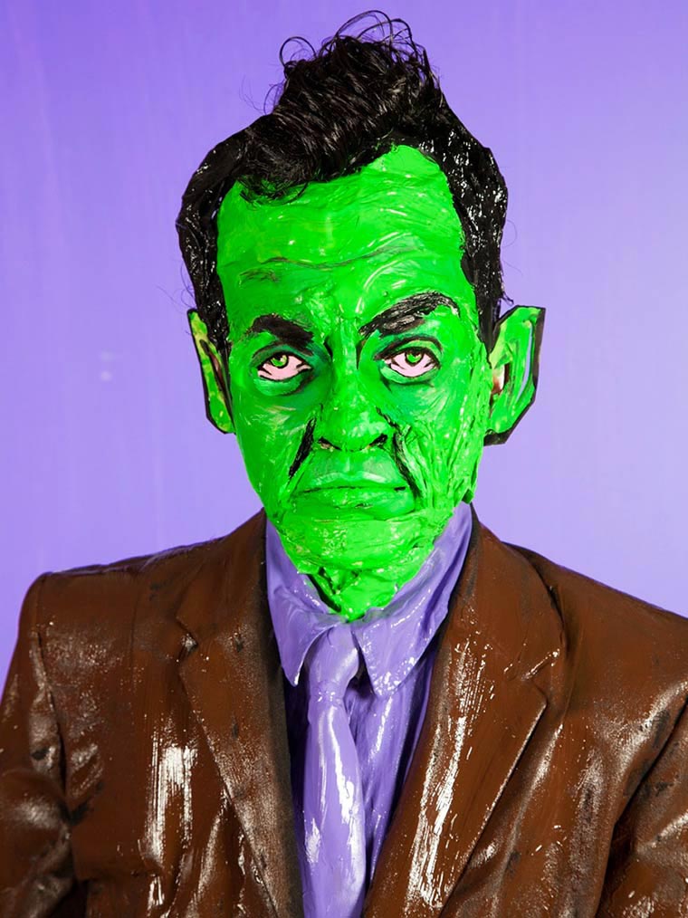 Painting Surgeries,Мари-Лу Десмолес, Marie-Lou Desmeules, знаменитсоти из пластика и краски, превращение людей в знаменитостей пластик краски