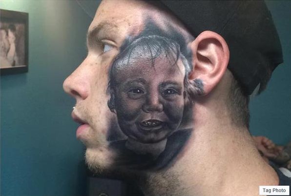 тату на лицах, дурацкие татуировки на лица, татуировки на лицах, странные татуировки на лицах