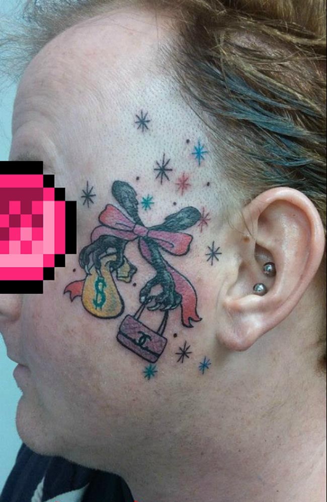 тату на лицах, дурацкие татуировки на лица, татуировки на лицах, странные татуировки на лицах