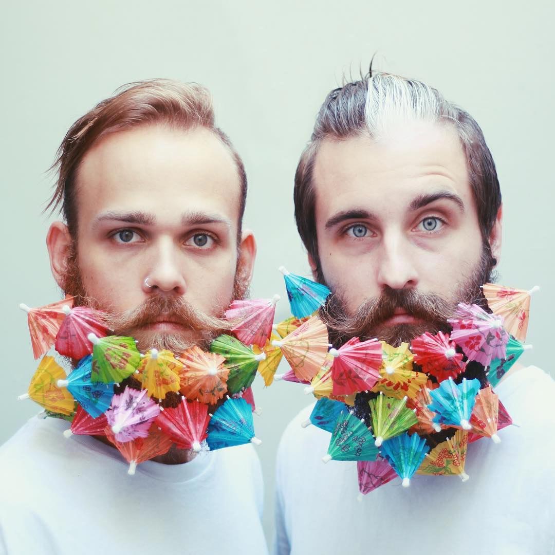 Бородатое искусство, бороды как искусство, парни украшают свои бороды