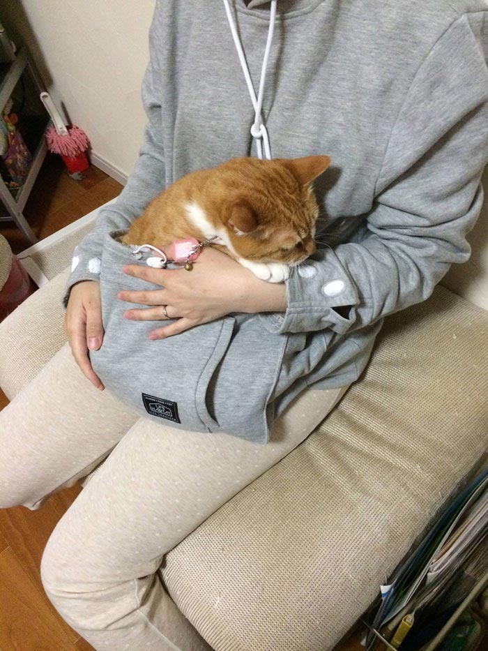 Толстовка с карманом для кошки, Mewgaroo, Unihabitat