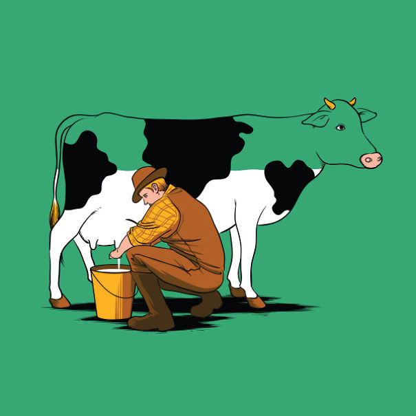 Flying mouse 365, Остроумные иллюстрации, оптические иллюзии