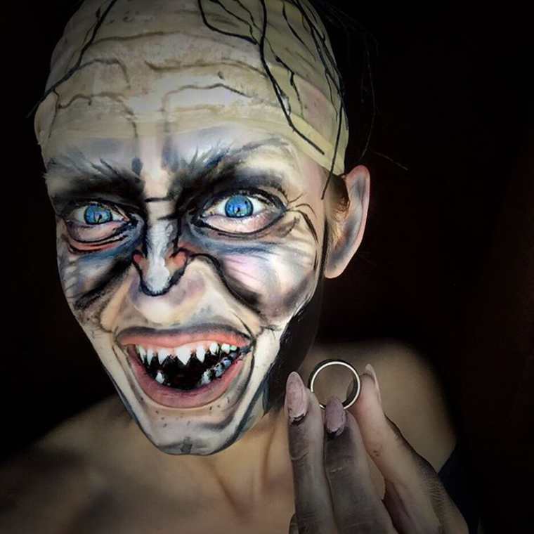 Ребекка Свифт, Rebecca Swift, Pop Culture Makeup, превращает себя в персонажей и знаменитостей макияж