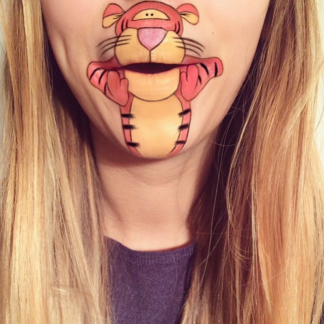 Лаура Дженкинсон, Laura Jenkinson. Персонажи известных мультфильмов на губах