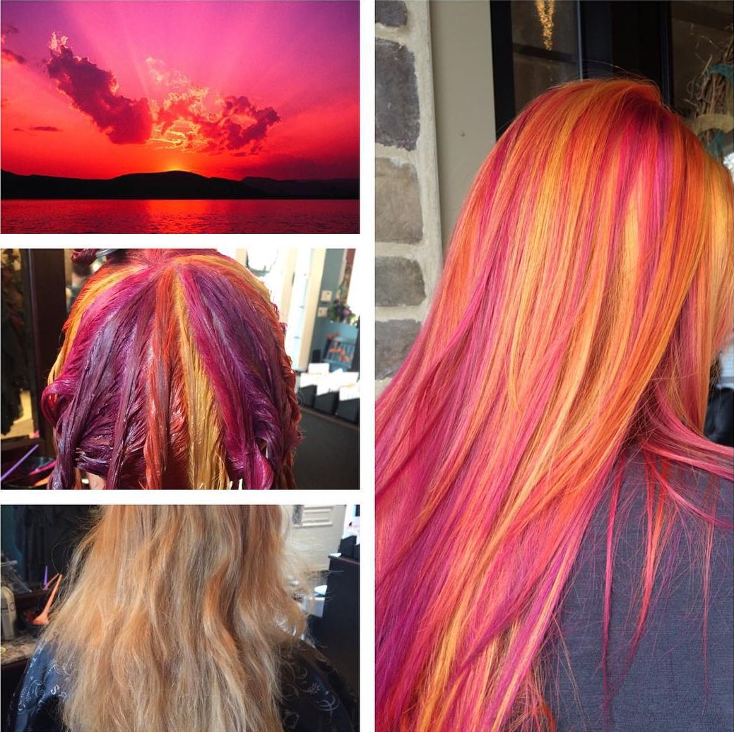 Волосы цвета заката, Sunset hair. 