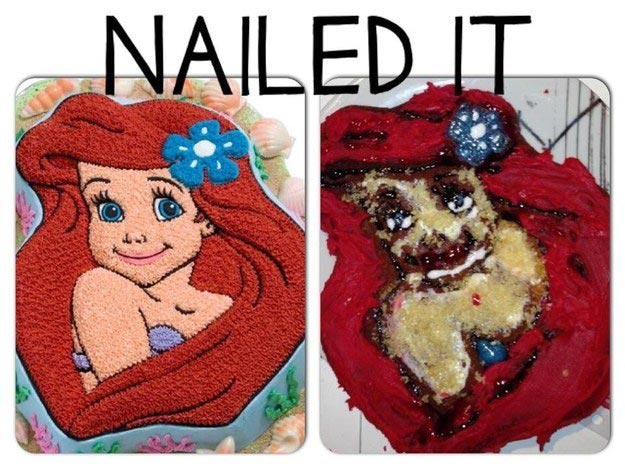 Disney Cake Fails, ужасные торты, nailed it, торты в виде диснеевских персонажей 