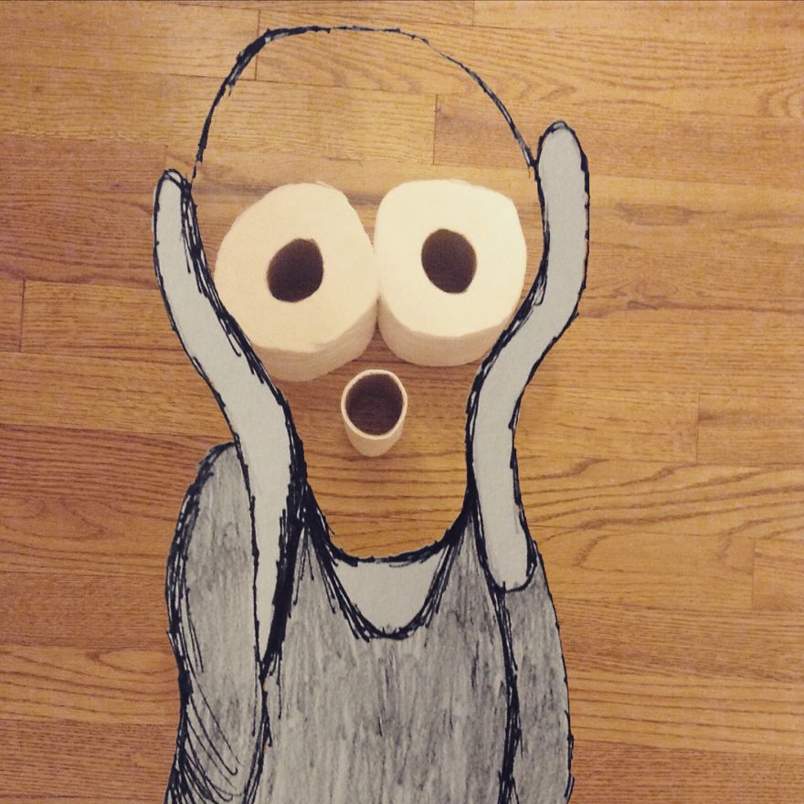 художник создаёт картины используя предметы быта, Кристиан Менса, Kristián Mensa