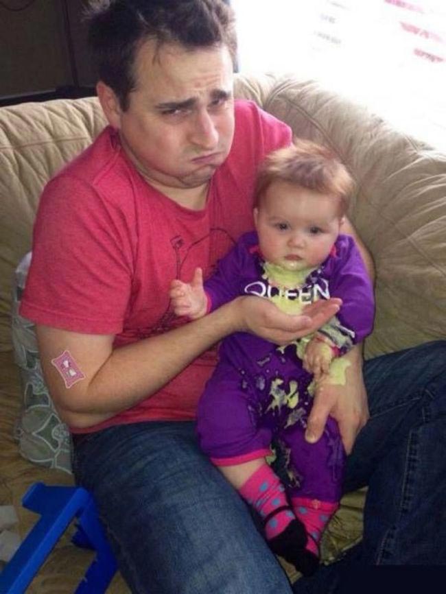 фотографии как трудно быть отцом, как трудно быть молодым отцом, доказательства трудно быть отцом, отцы и дети смешное