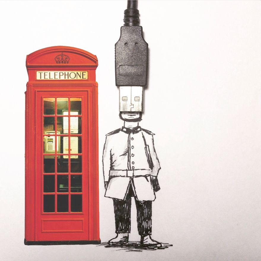 Kristián Mensa, Кристиан Менса, рисунки элементы окружающего мира, предметы быта рисунки