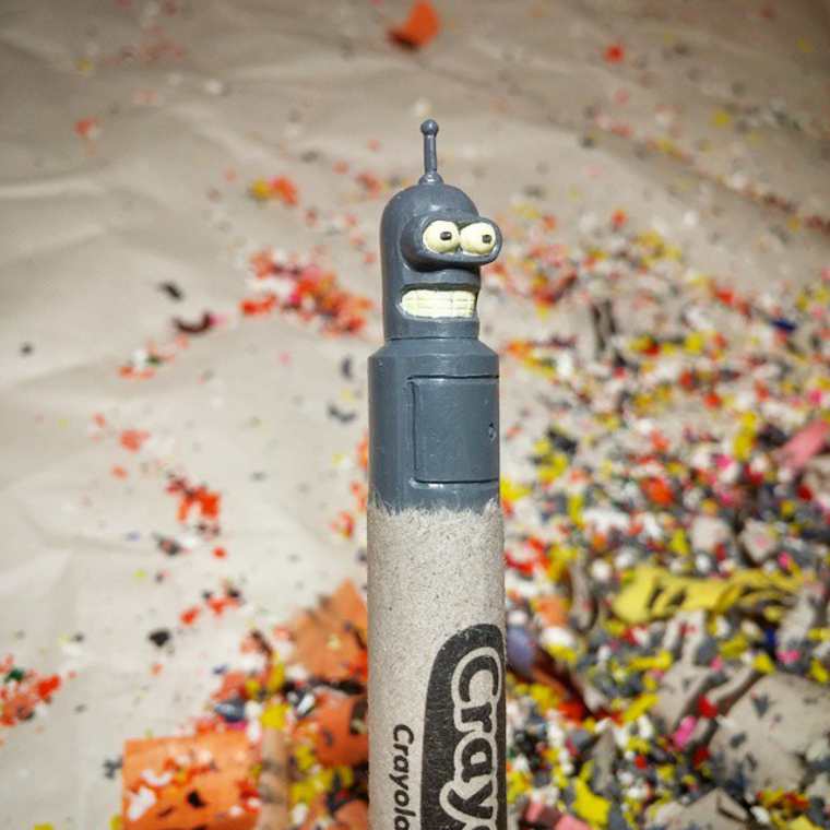 персонажи из восковых мелков, вырезает из восковых мелков, скульптуры из восковых мелков, Хоанг Тран, Hoang Tran