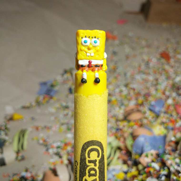 персонажи из восковых мелков, вырезает из восковых мелков, скульптуры из восковых мелков, Хоанг Тран, Hoang Tran