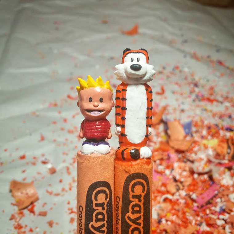 персонажи из восковых мелков, вырезает из восковых мелков, скульптуры из восковых мелков, Хоанг Тран, Hoang Tran