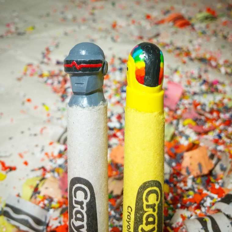 персонажи из восковых мелков, вырезает из восковых мелков, скульптуры из восковых мелков, Хоанг Тран, Hoang Tran