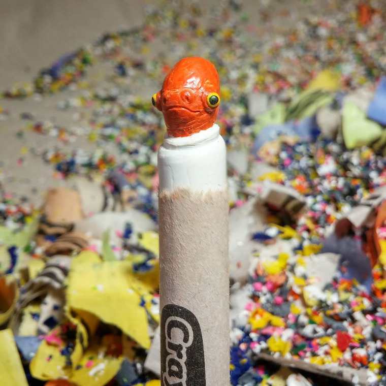 персонажи из восковых мелков, вырезает из восковых мелков, скульптуры из восковых мелков, Хоанг Тран, Hoang Tran