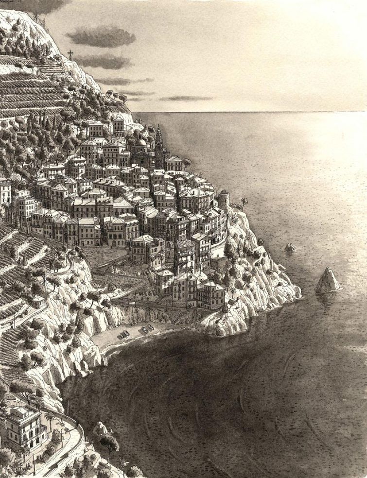 Cityscapes, рисует крупные города по памяти, Стефан Бликрод, Stefan Bleekrode