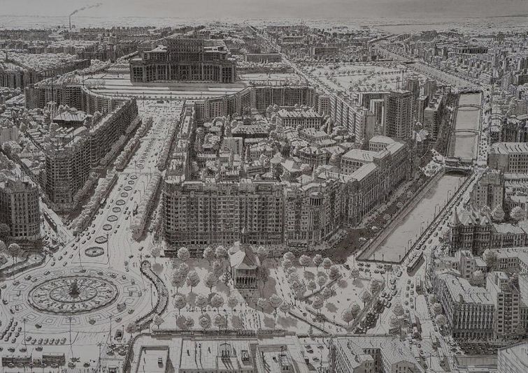Cityscapes, рисует крупные города по памяти, Стефан Бликрод, Stefan Bleekrode