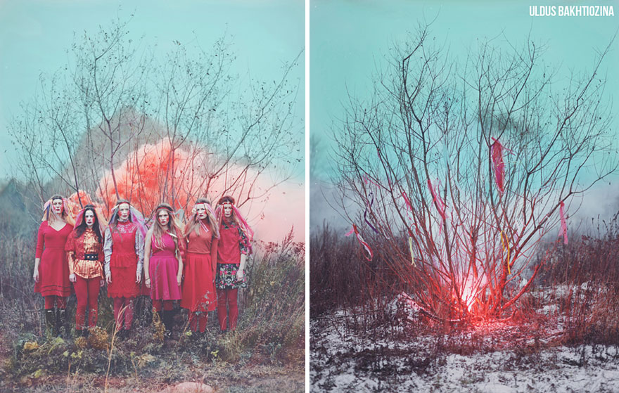 Фото-художница создаёт сюрреалистические фотографии для иллюстрации традиционных русских сказок Uldus, Uldus Bakhtiozina, сюрреалистические сказки