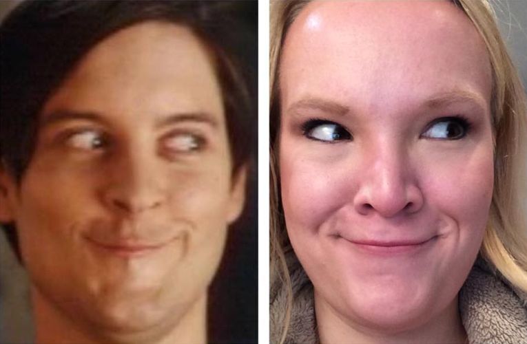 Из мема в реальность: девушка умело пародирует смешные лица знаменитостей, ставших мемами Девушка умело парадирует лица знаменитостей, CellCow