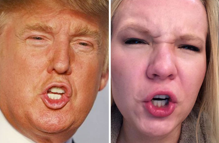 Из мема в реальность: девушка умело пародирует смешные лица знаменитостей, ставших мемами Девушка умело парадирует лица знаменитостей, CellCow