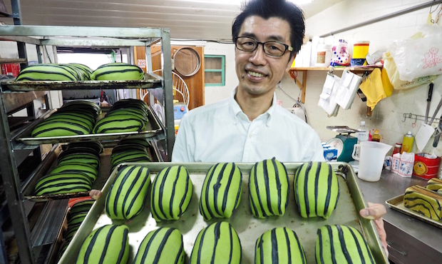 Watermelon Bread, арбузный хлеб, арбузный хлеб Тайвань