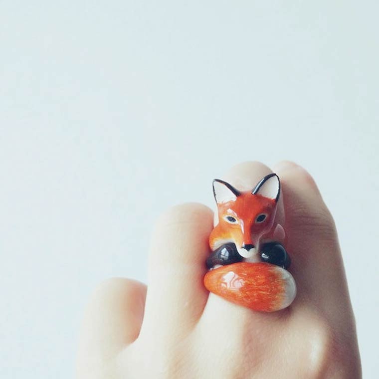 Очаровательные тройные кольца со зверятами для тех, кто хочет иметь на руках своё маленькое домашнее животное тройные кольца, кольца со зверятами, кольца с животными, Merryme