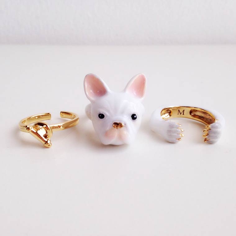 Очаровательные тройные кольца со зверятами для тех, кто хочет иметь на руках своё маленькое домашнее животное тройные кольца, кольца со зверятами, кольца с животными, Merryme