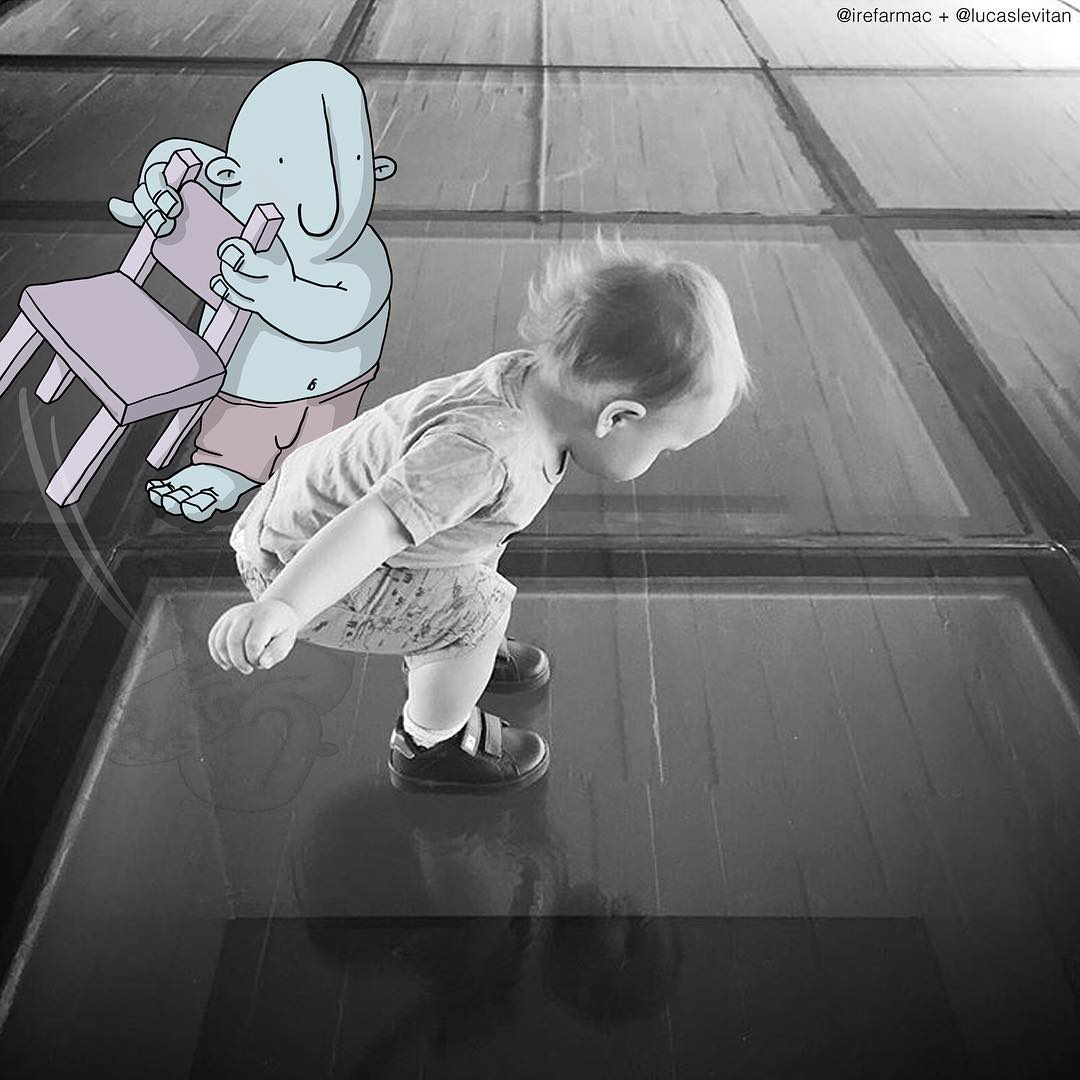 Иллюстратор дополняет чужие фотографии смешными рисунками, Лукас Левитан, Lucas Levitan