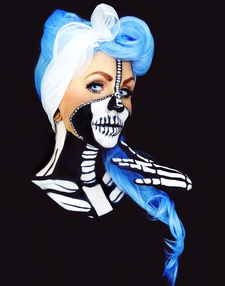 яркий кошмар, Кори Уиллет, Corie Willet, флуоресцентный боди-арт, люминесцентный боди-арт