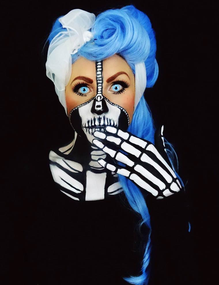 яркий кошмар, Кори Уиллет, Corie Willet, флуоресцентный боди-арт, люминесцентный боди-арт