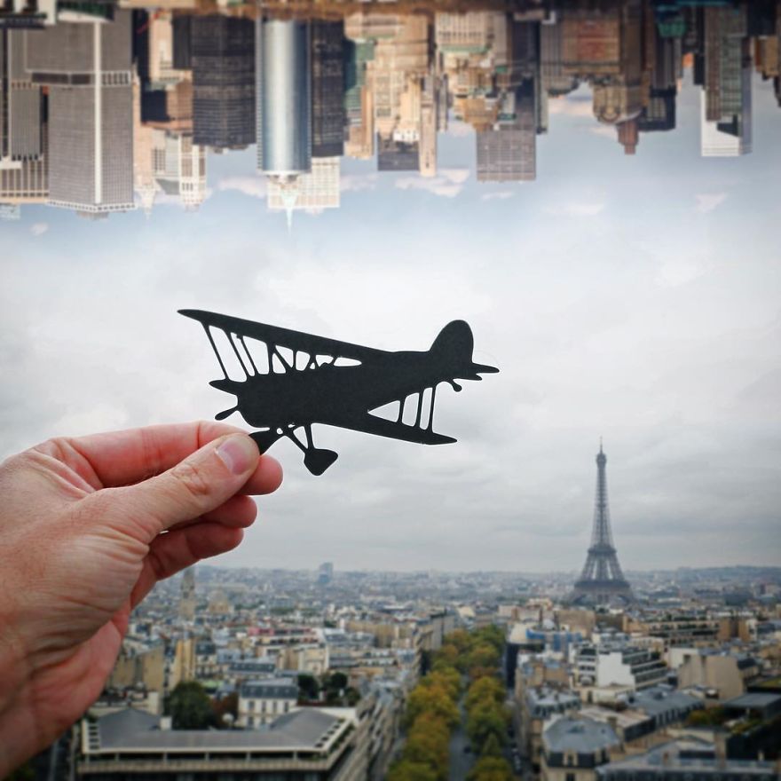 фотограф дополнил достопримечательности трафаретами, Рич МакКор, Rich McCor