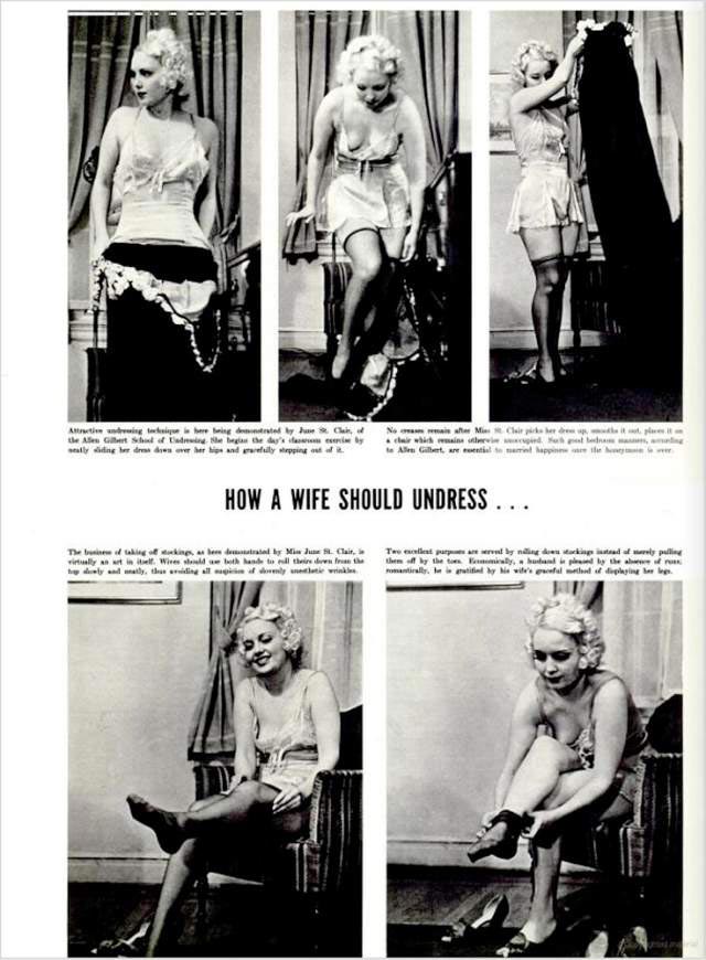 Как раздеваться перед мужем: руководство 1937-го года, которое пригодится современным женщинам Как раздеваться перед мужем, как жена должна и не должна раздеваться, школа раздевания, School of Undressing