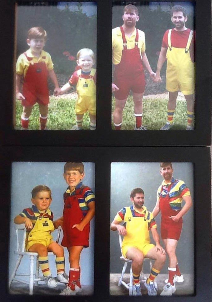 воссозданные детские фотографии,  детские фотографии воссозданные во взрослом возрасте, фотографии тогда и сейчас