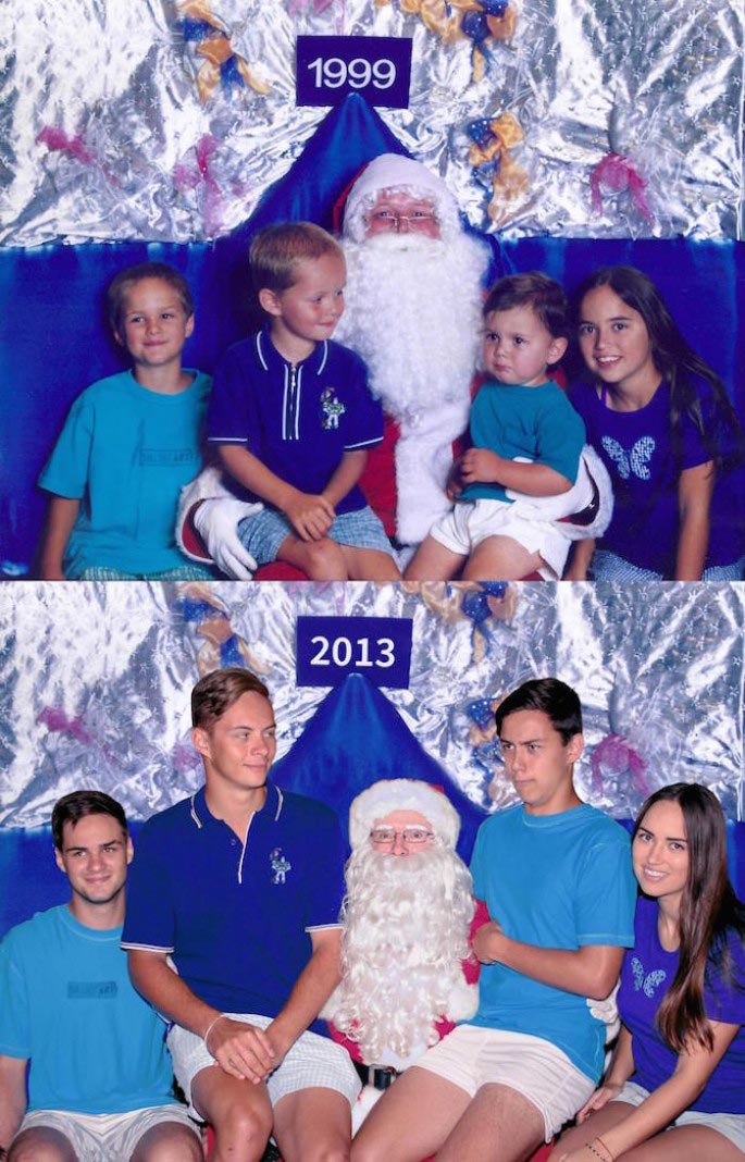 воссозданные детские фотографии,  детские фотографии воссозданные во взрослом возрасте, фотографии тогда и сейчас