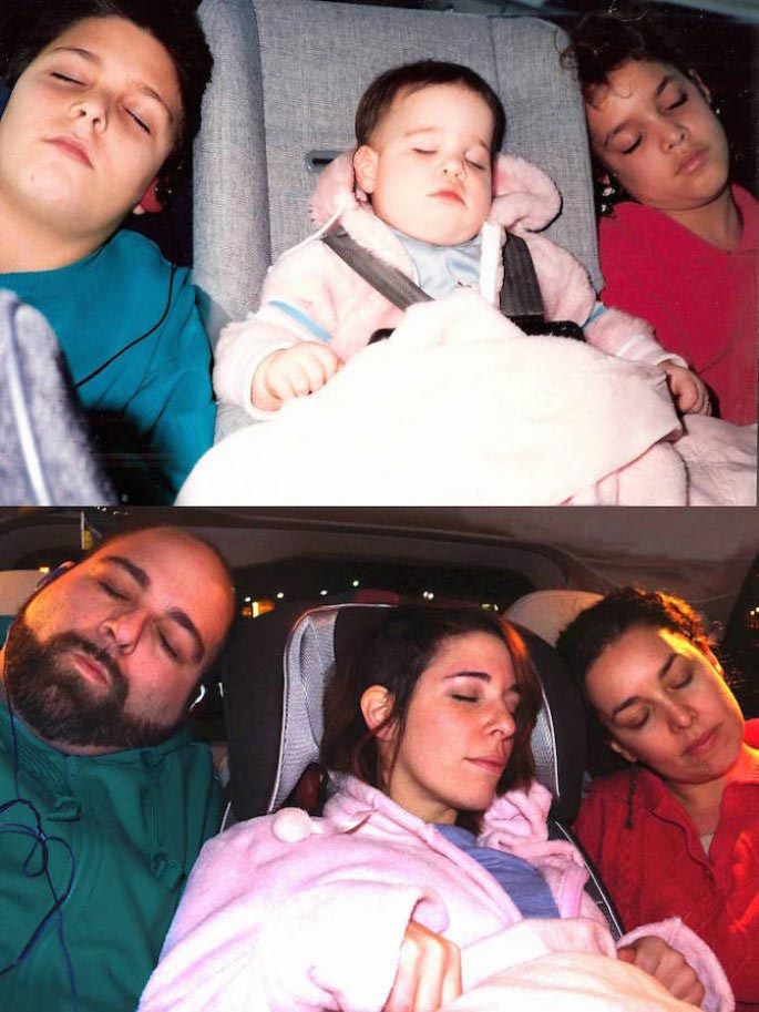 воссозданные детские фотографии,  детские фотографии воссозданные во взрослом возрасте, фотографии тогда и сейчас