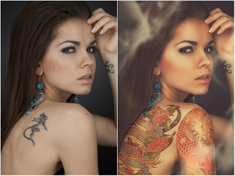 до и после фотошопа, красивый фотошоп