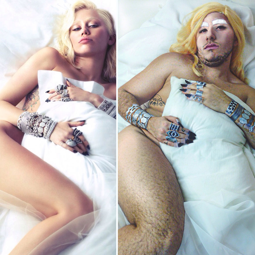 парень пародирует звёзд Голливуда, Мина Джерджес, Mina Gerges