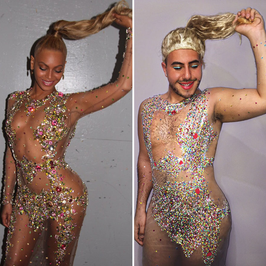 парень пародирует звёзд Голливуда, Мина Джерджес, Mina Gerges