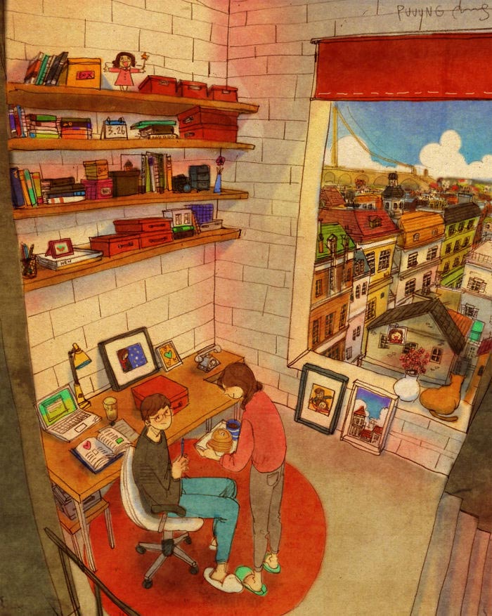 Puuung art, Puuung художник, любовь в мелочах