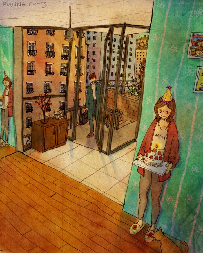 Puuung art, Puuung художник, любовь в мелочах