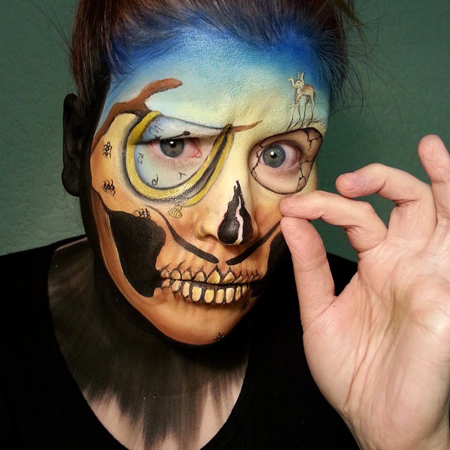 Энджи Девис – девушка способная перевоплотиться в кого угодно при помощи макияжа Энджи Девис, визажист превращает себя в монстров