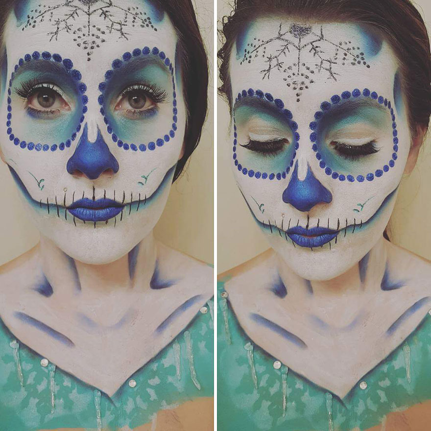 тематический новогодний макияж, новогодний макияж идеи