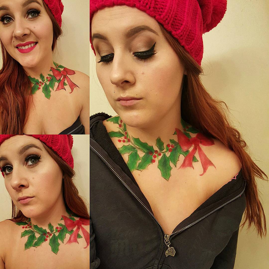 тематический новогодний макияж, новогодний макияж идеи