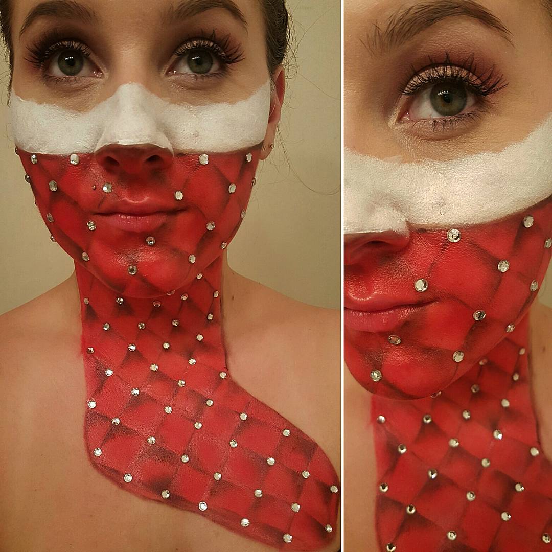 тематический новогодний макияж, новогодний макияж идеи