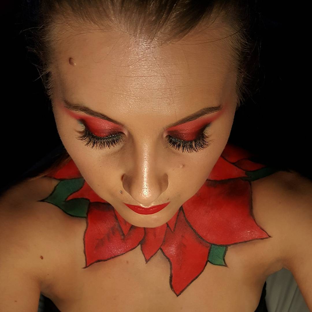 тематический новогодний макияж, новогодний макияж идеи