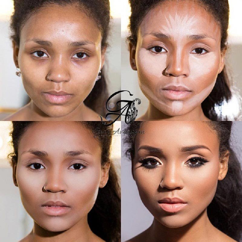 девушки до и после макияжа, преображение девушек до и после макияжа, Гоар Аветисян, до и после макияжа